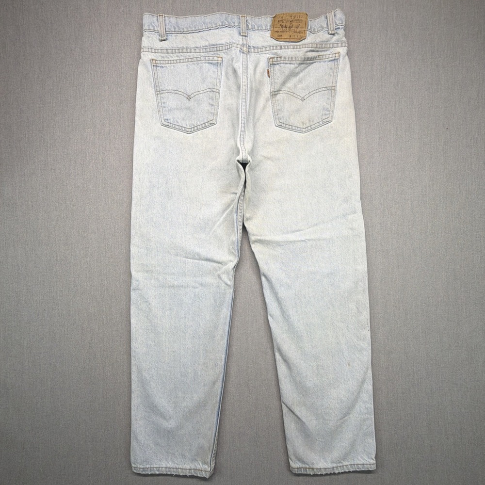 Vintage Levi's 505 Orange Tab Jeans Mens 38x30 (Fits 36x29) Made in USA Stains